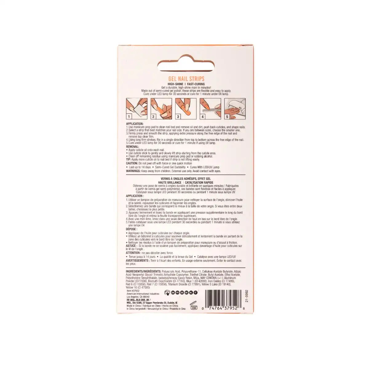 Nail Addict Gel Nail Strips - Golden Goddess