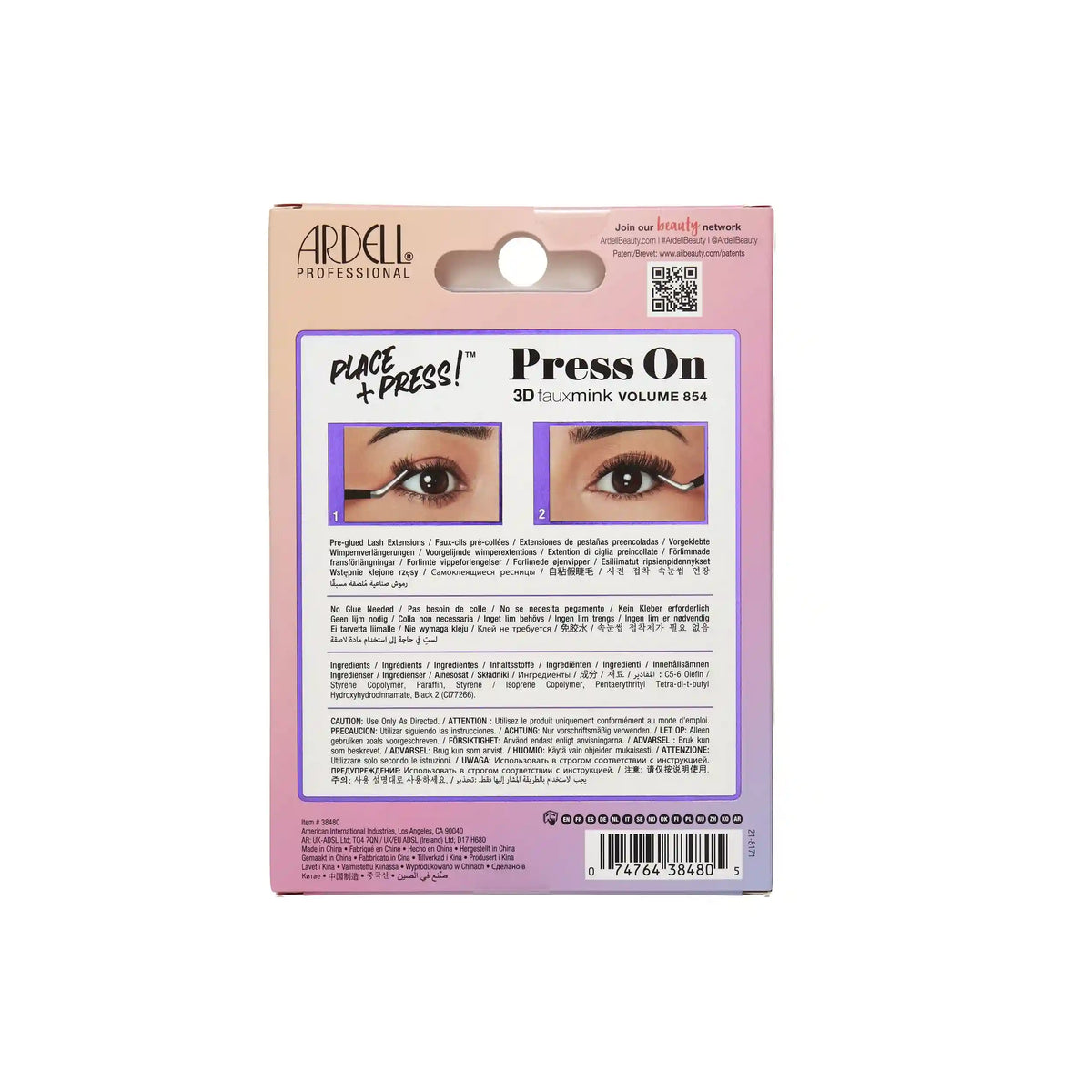 Press On Overlash 3D Fauxmink Volume 854 