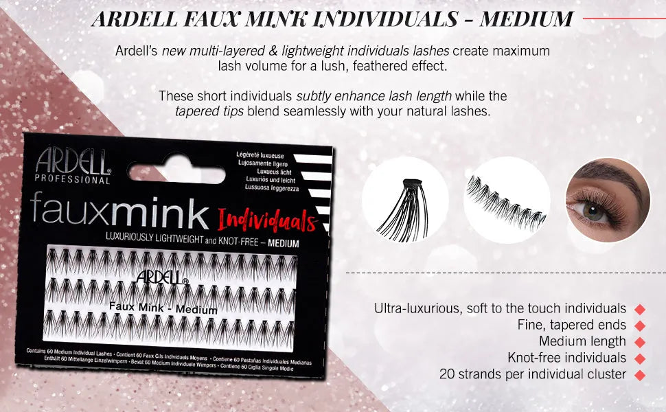 Faux Mink Individuals, Medium, 60-Count