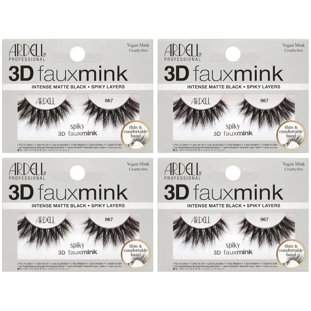 3D Fauxmink Spiky 867, 4-Pack
