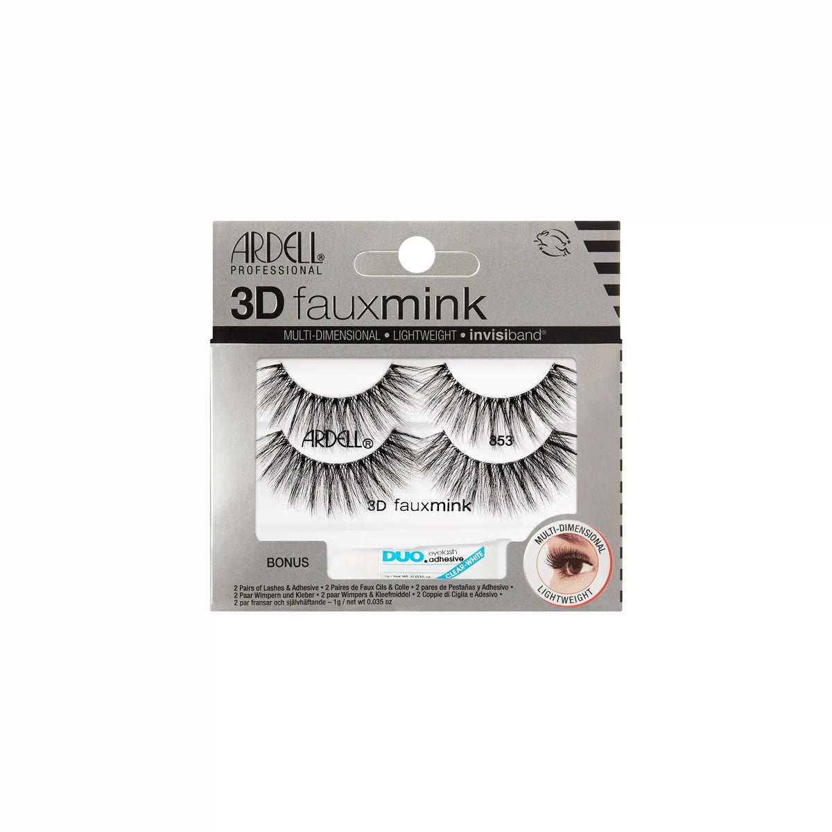 3D Faux Mink 853, 2-Pairs