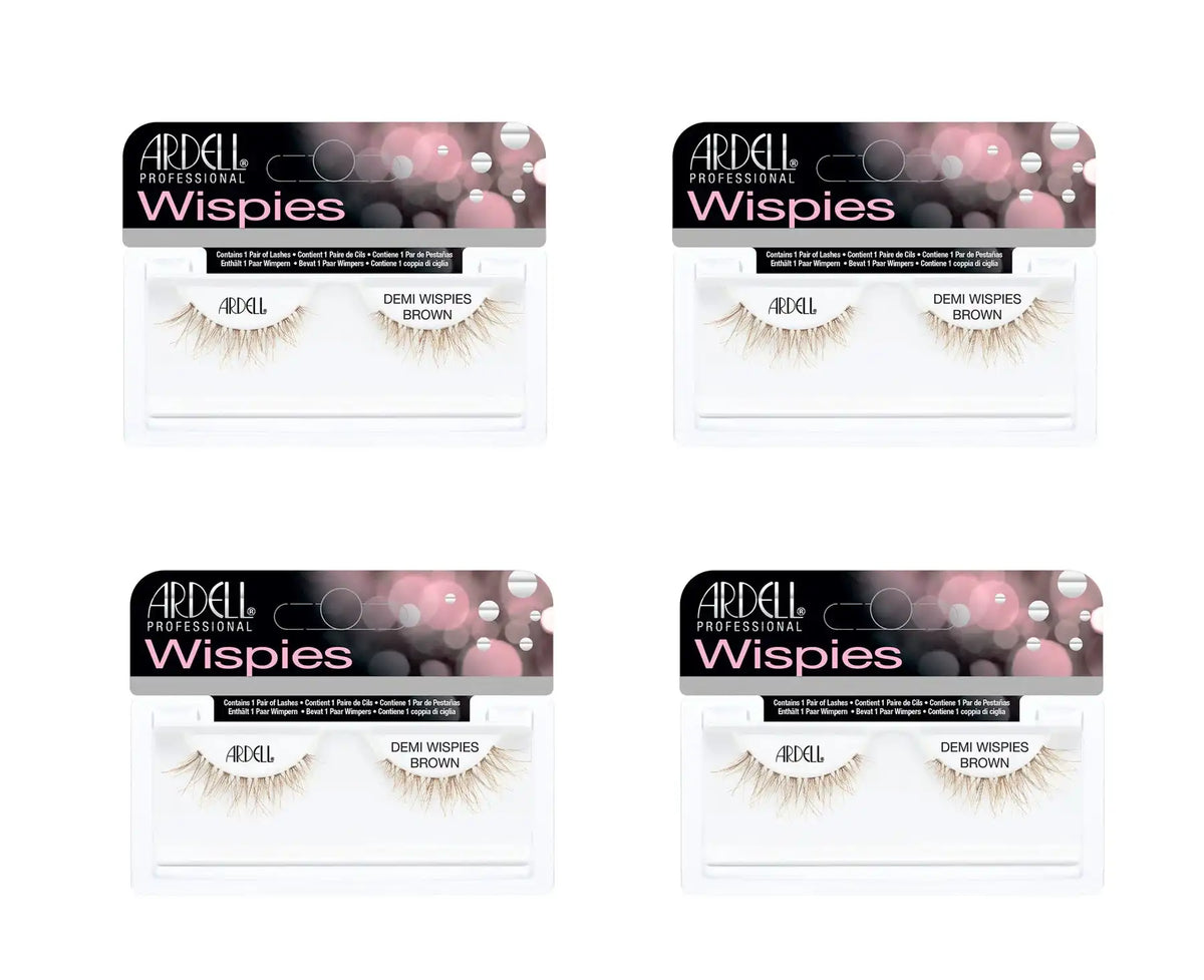 Demi Wispies - Brown, 4-Pack