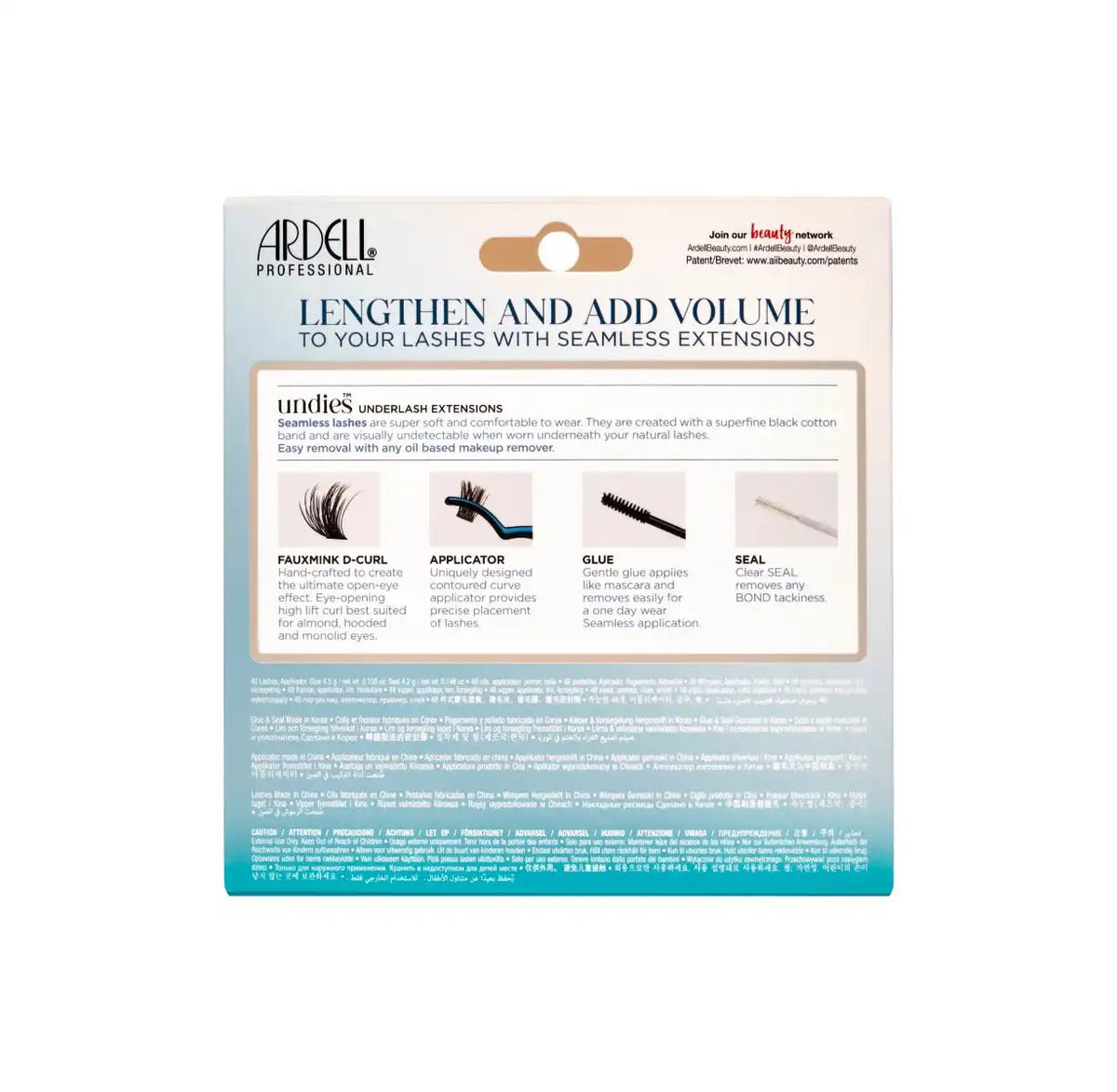 Seamless Underlash Extensions Faux Mink D Curl, 48-Count