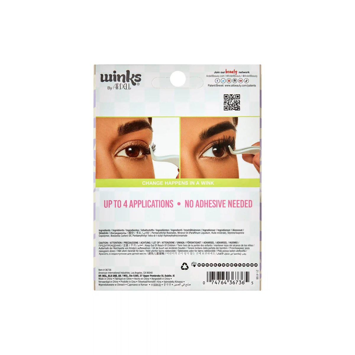 Winks Press On 30 pc Volume +  Applicator