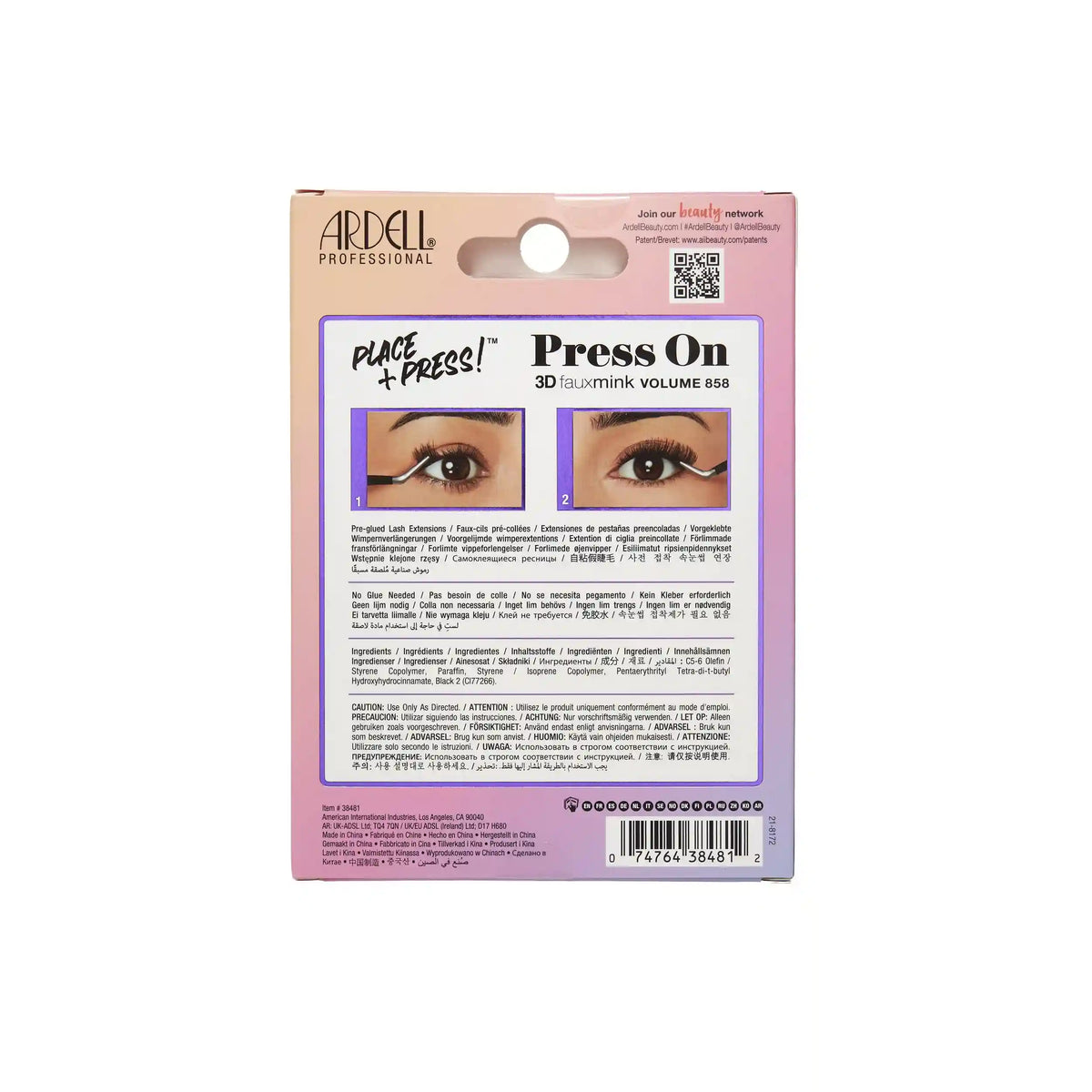 Press On Overlash 3D Fauxmink Volume 858 