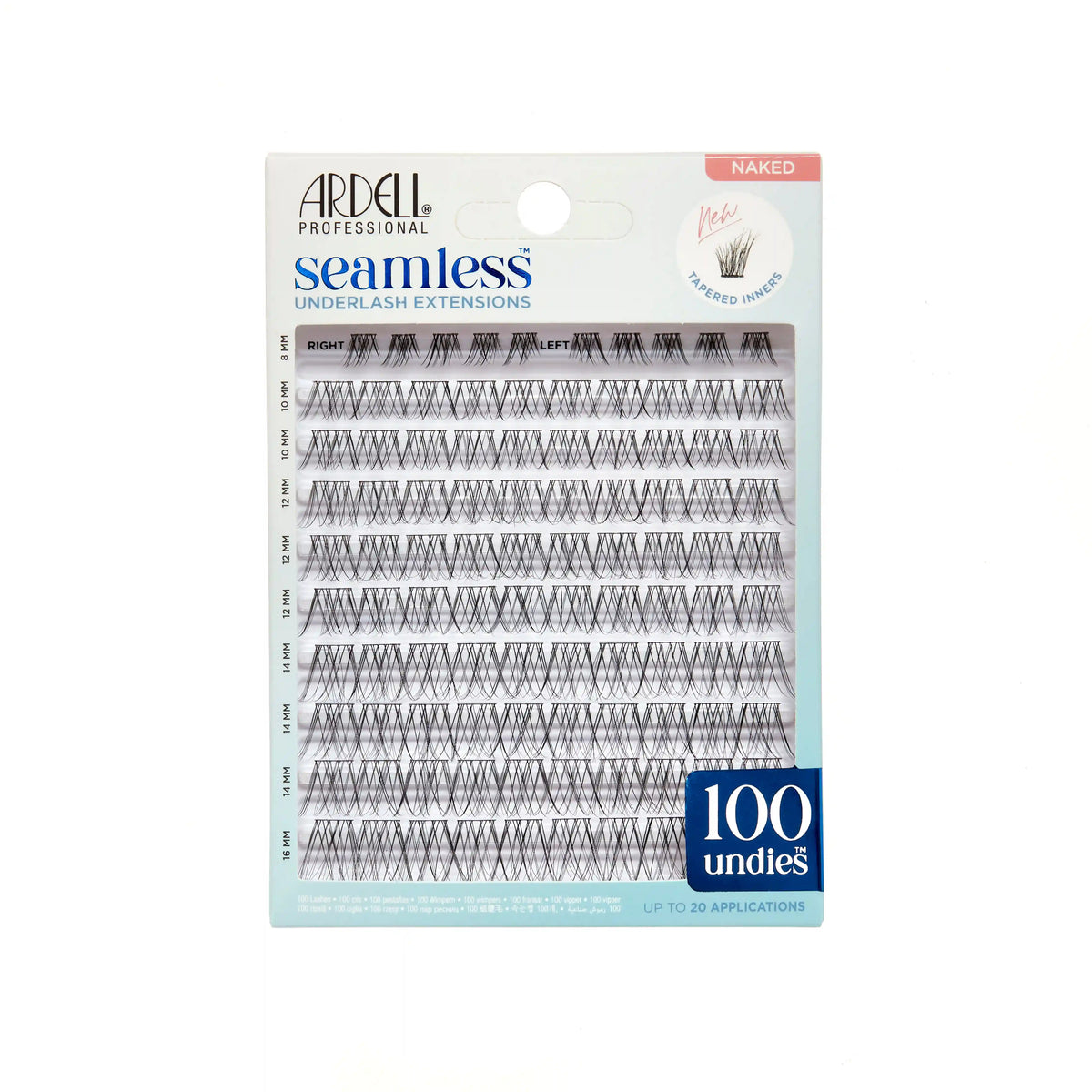 Seamless Underlash Extensions Naked, 100-Count