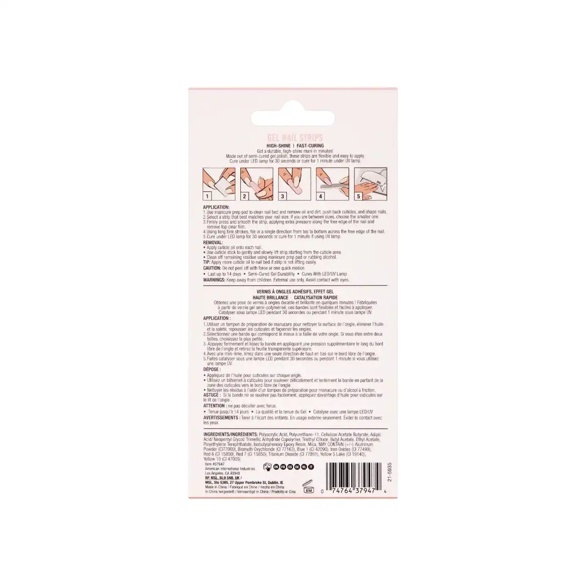 Nail Addict Gel Nail Strips - Peony Dreams