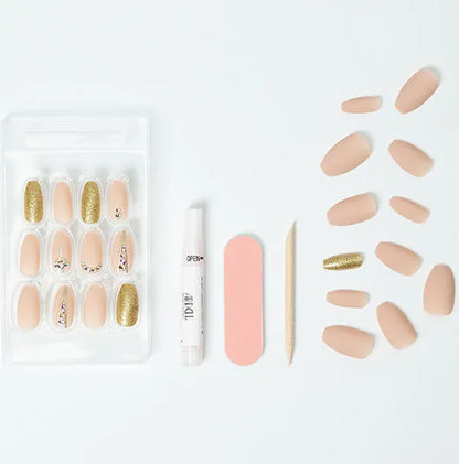Nail Addict Premium Artificial Nail Set, Nude Jeweled