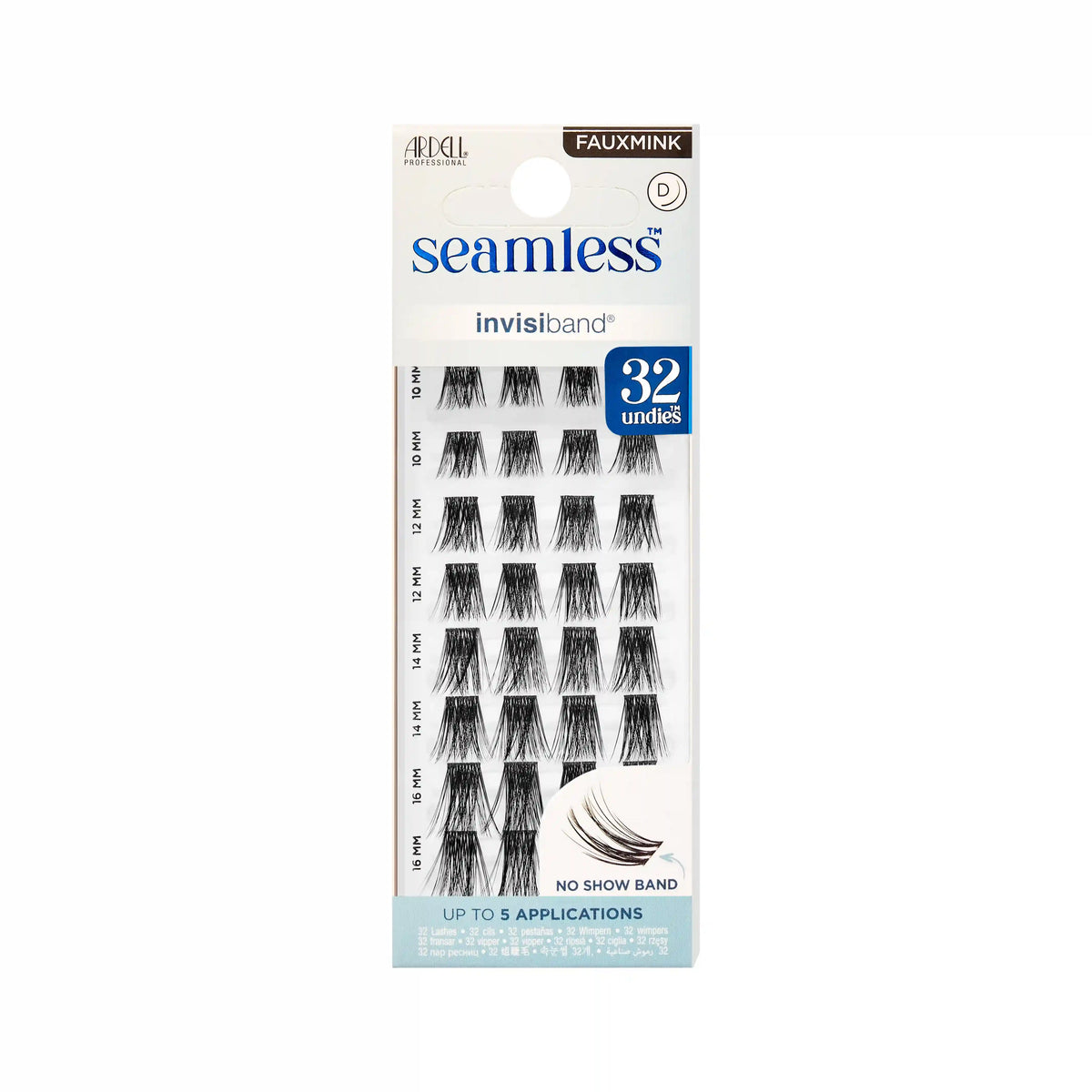 Seamless Underlash Fauxmink D Curl with Invisiband, 32-Count