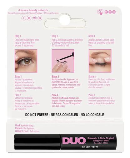 DUO Rosewater & Biotin Striplash Adhesive, Dark