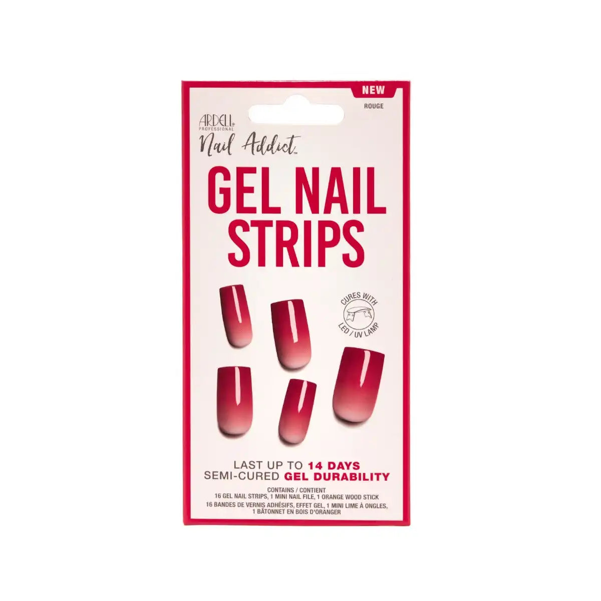 Nail Addict Gel Nail Strips - Rouge