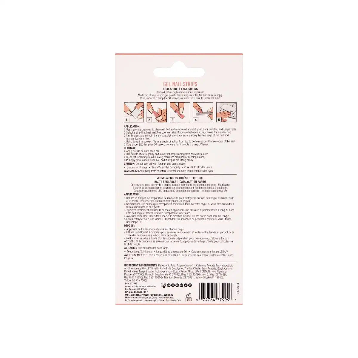 Nail Addict Gel Nail Strips - Cheers to Rosé