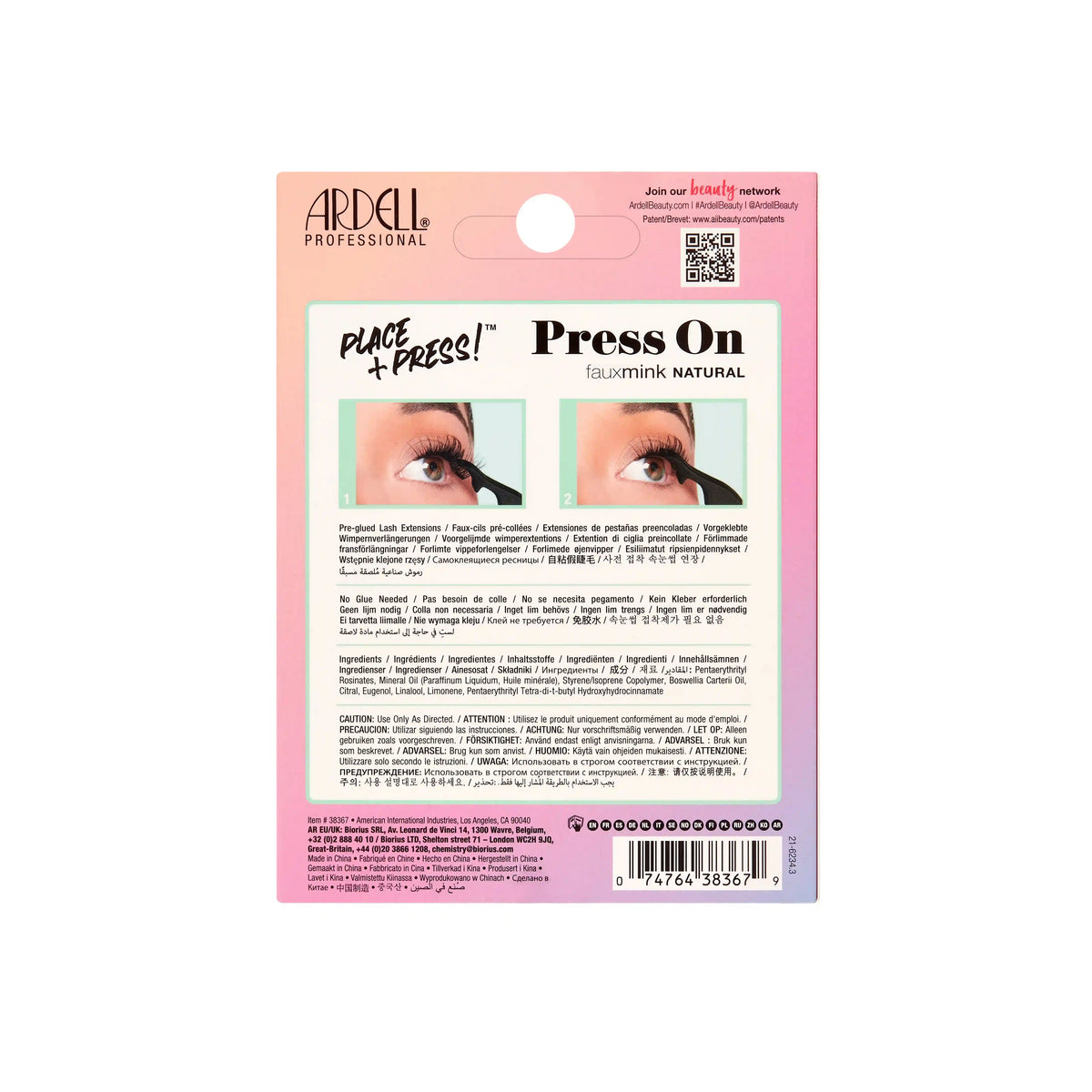 Press On Fauxmink Natural, 100-Count