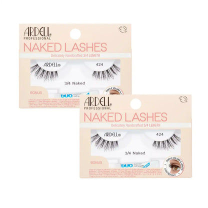 Naked Lash 3/4 Length 424 With Duo 1 Gram Glue, 2-Pack